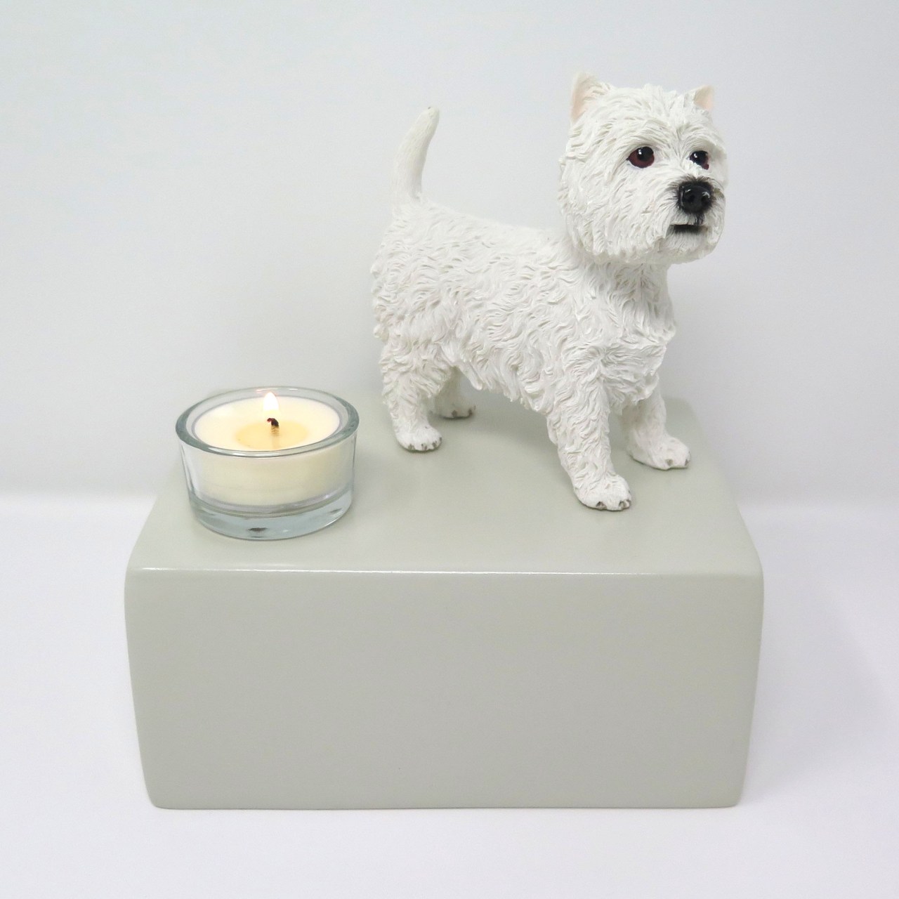 West Highland Terrier Urne Designurne mit Teelicht