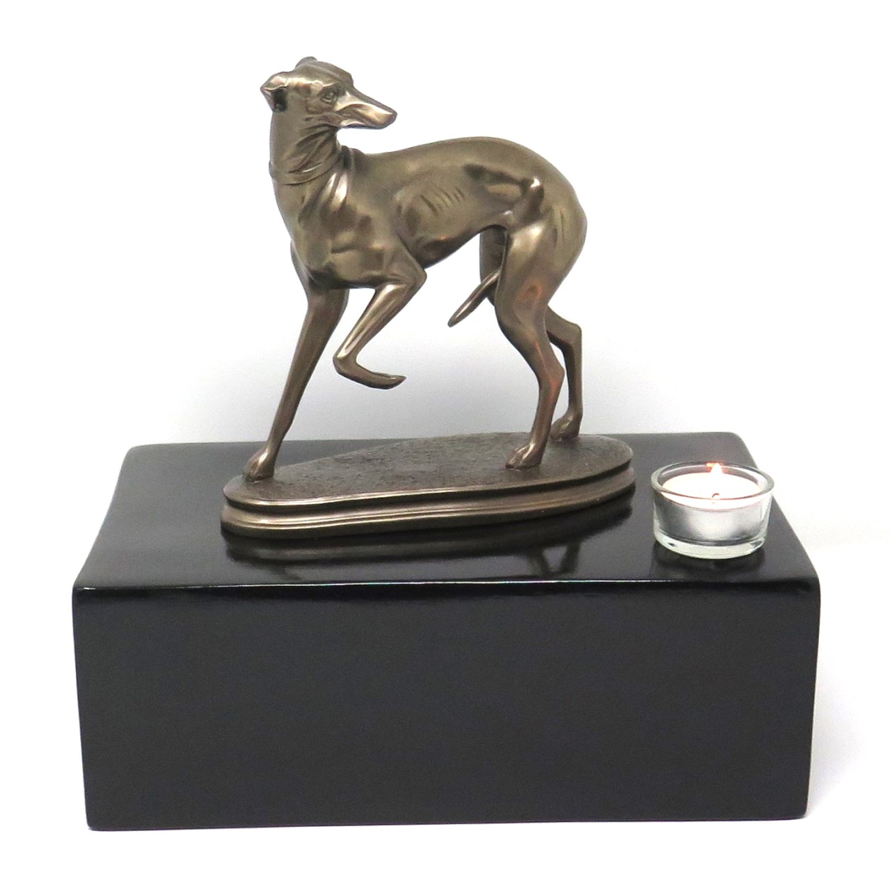 Whippet Urne mit Teelicht