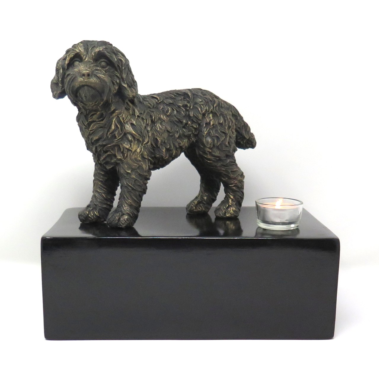 Cockapoo Urne mit Teelicht