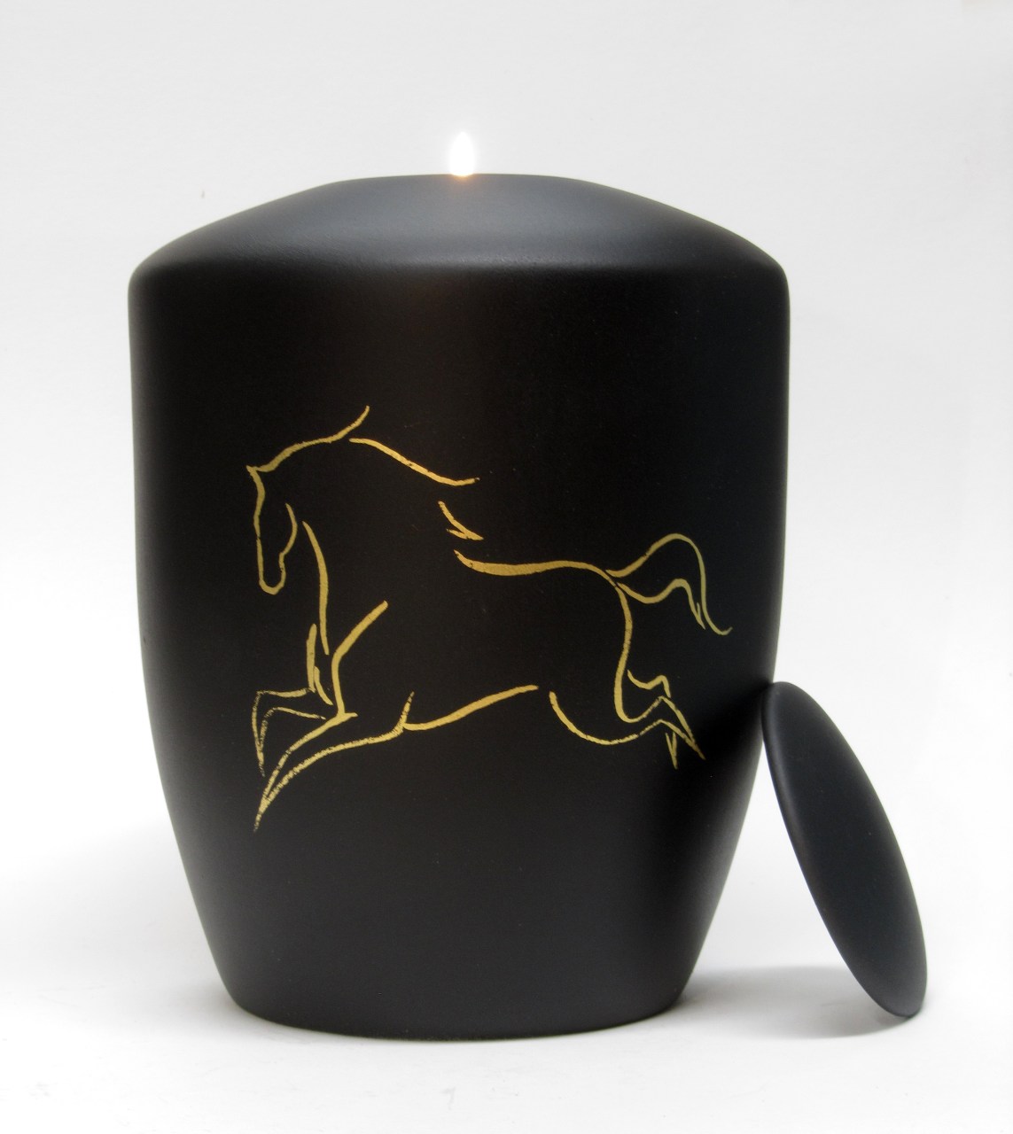 Pferdeurne mit Teelicht Mein Goldschatz in vielen Farben