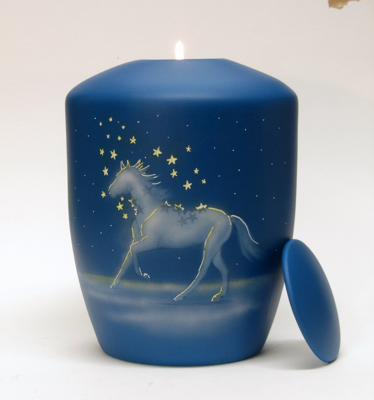 Pferdeurne mit Teelicht Liebling in den Sternen